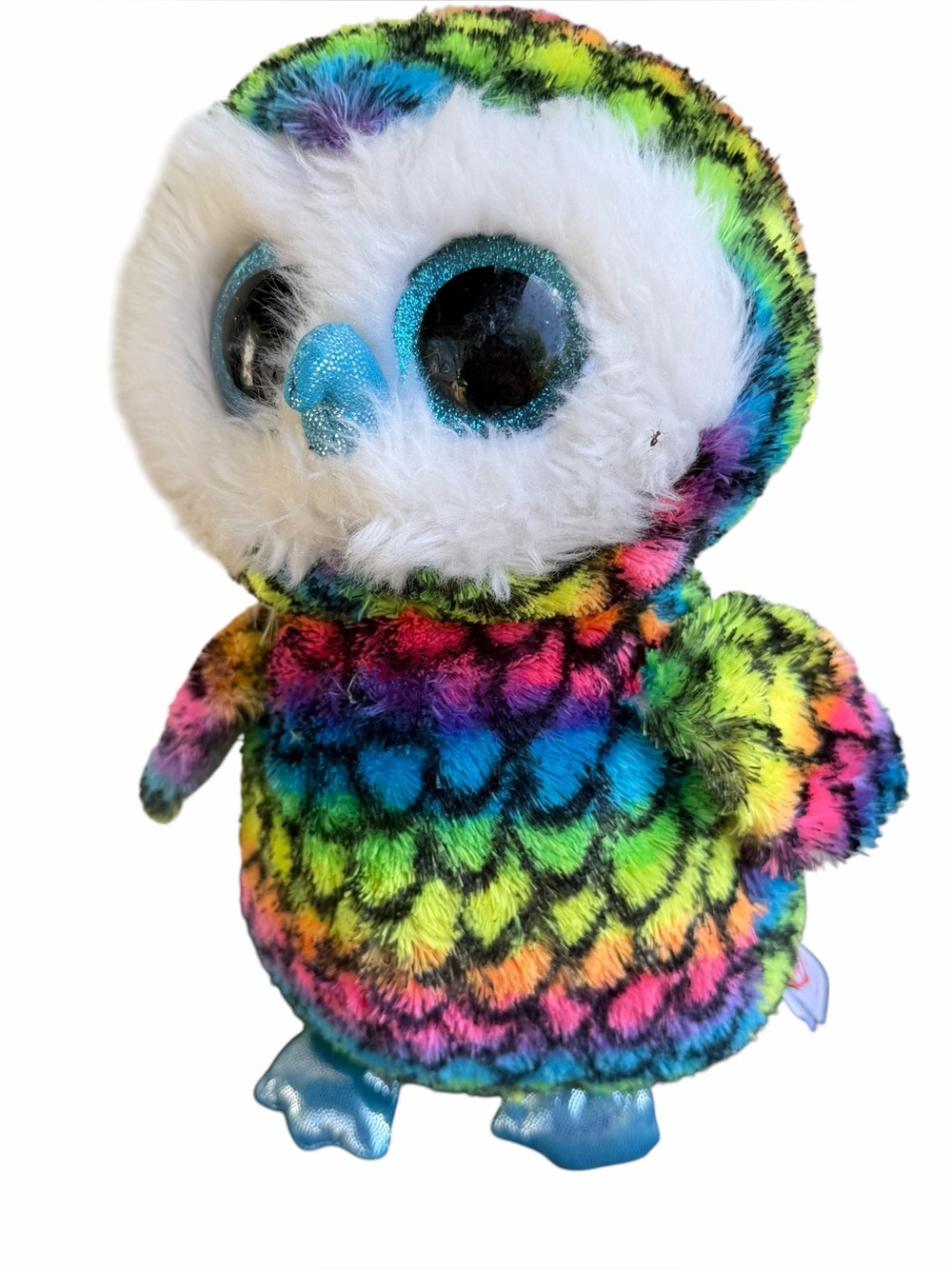 TY Plush Rainbow Owl Stuffed Toy - Multicolor Cozy Companion Aria
